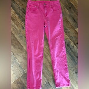 Seven7 Women's Vibrant Pink Straight Leg Jeans Size 4 30 inseam